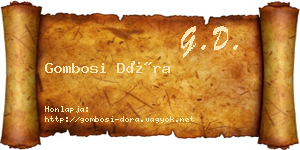 Gombosi Dóra névjegykártya